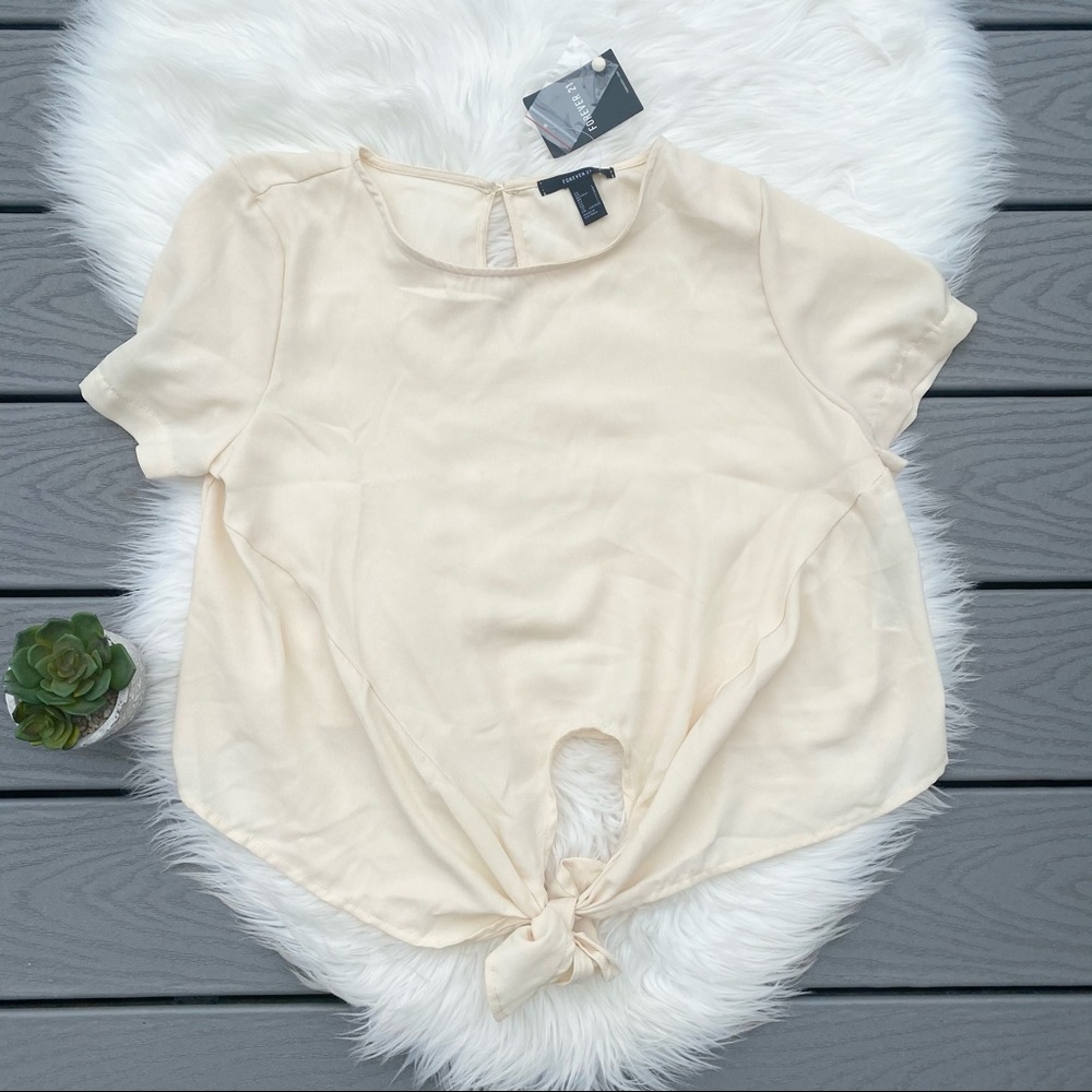 Forever 21 Tie Front Blouse